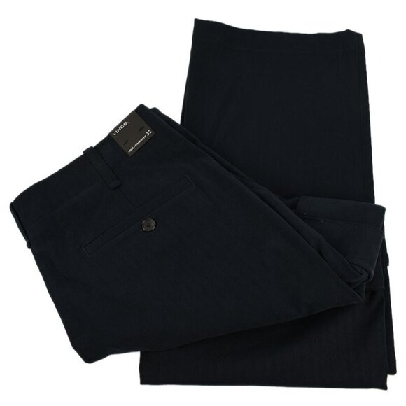 VINCE Coastal Blue LOUIE Herringbone Cotton Straight Fit Cargo Pants 32 NWT
